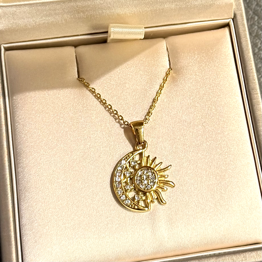 Sun and Moon Celestial Necklace